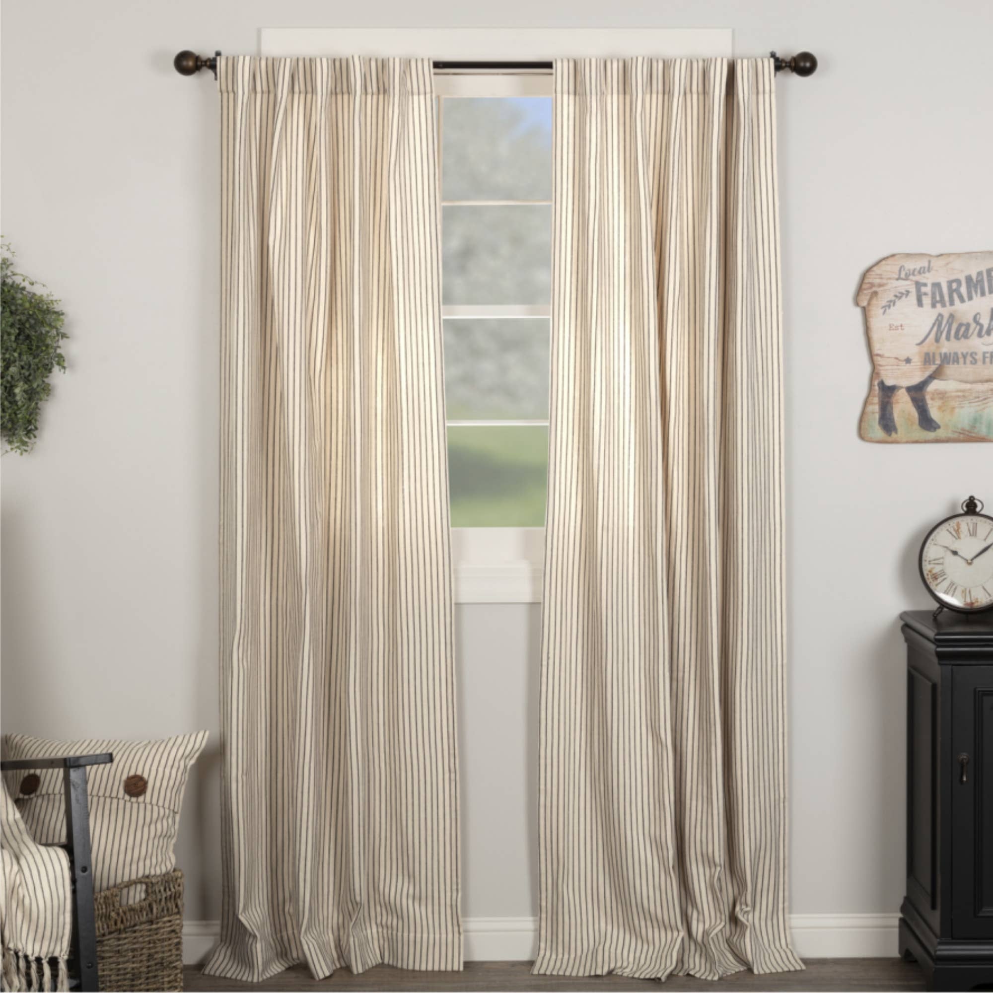 Vintage Striped Curtains