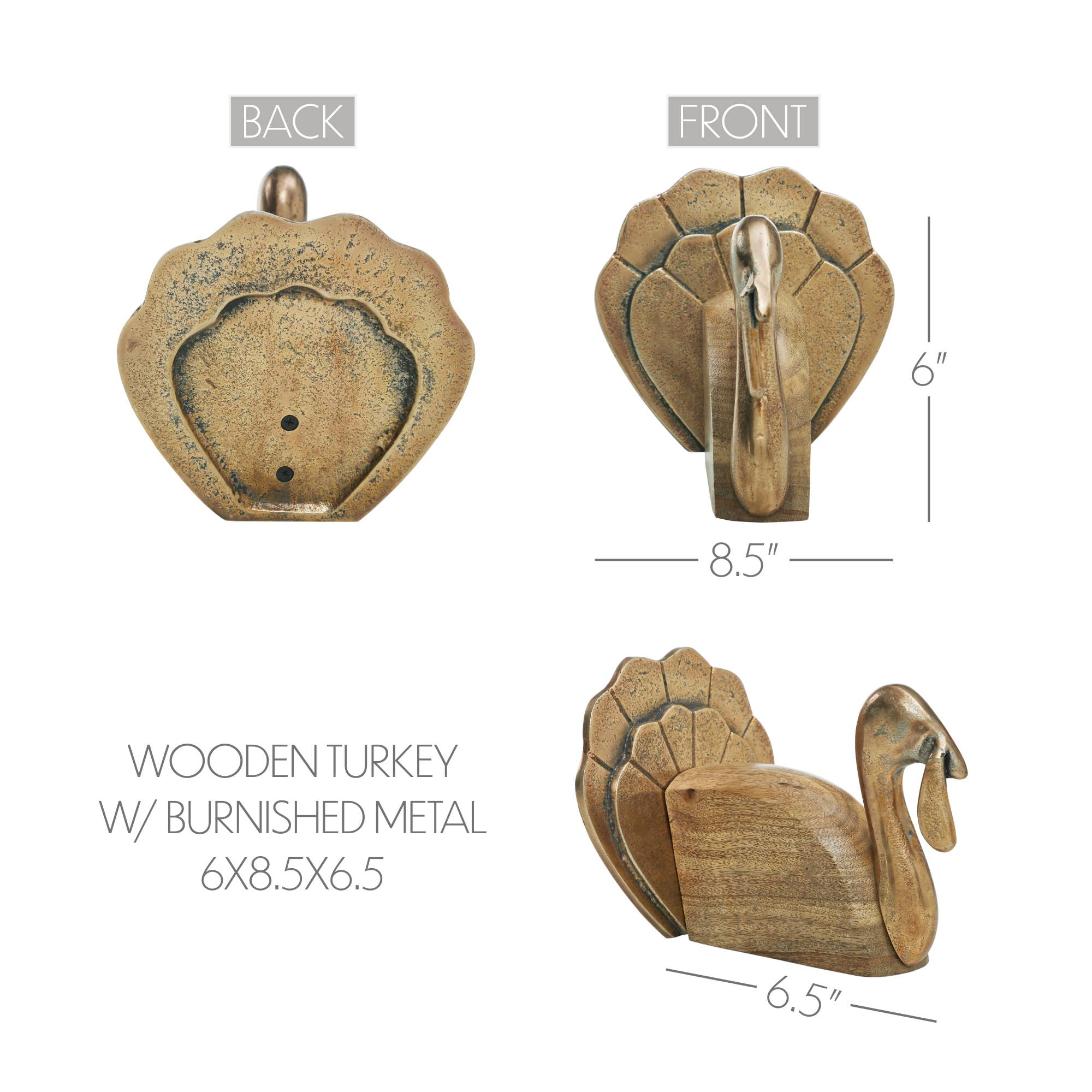 Wooden Turkey Fall Decor