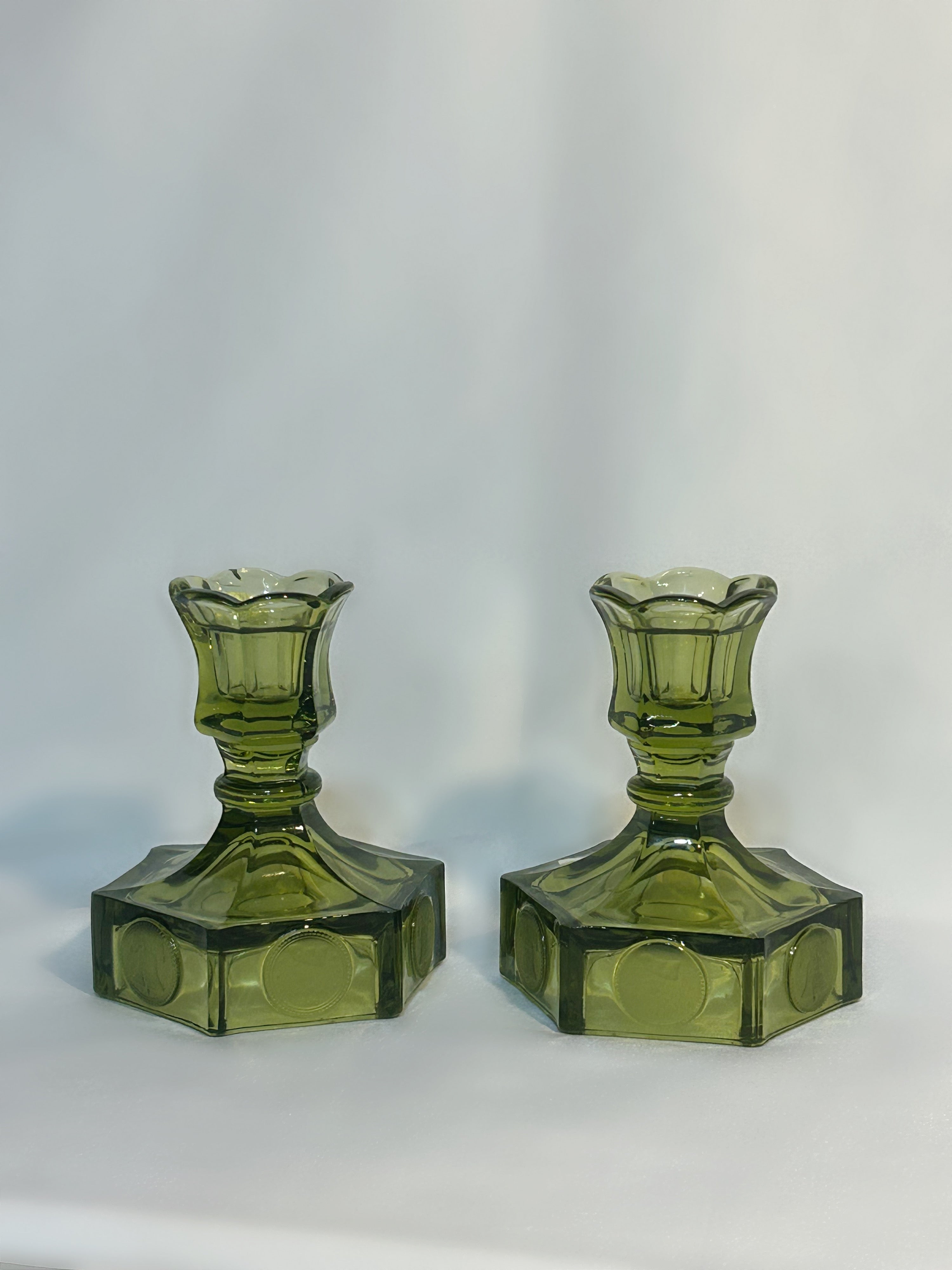Fostoria Coin Candle Sticks