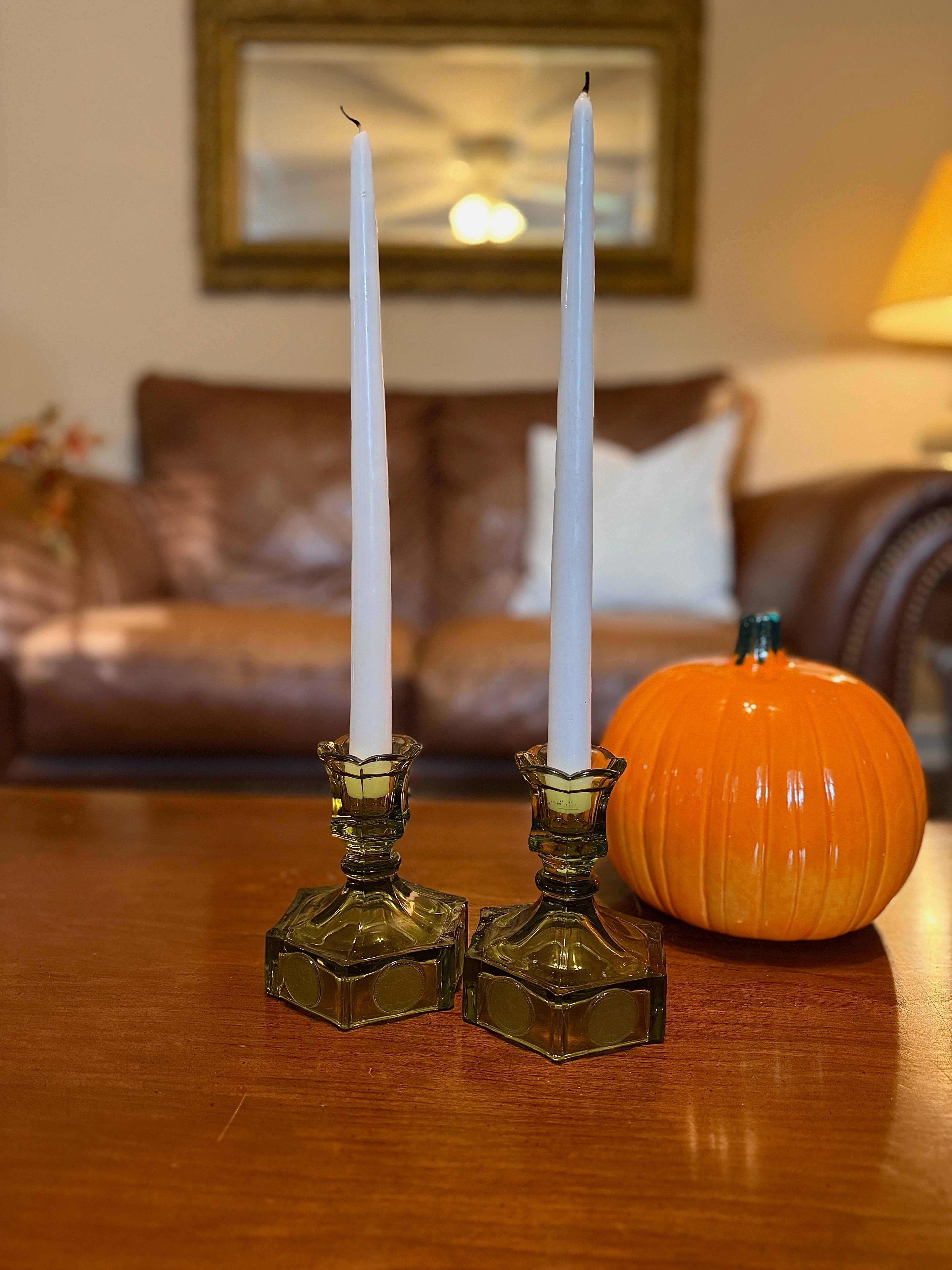 Fostoria Coin Candle Sticks